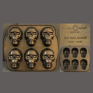 (1) Nordic Ware 6 Mini Skull Cakelet Pan